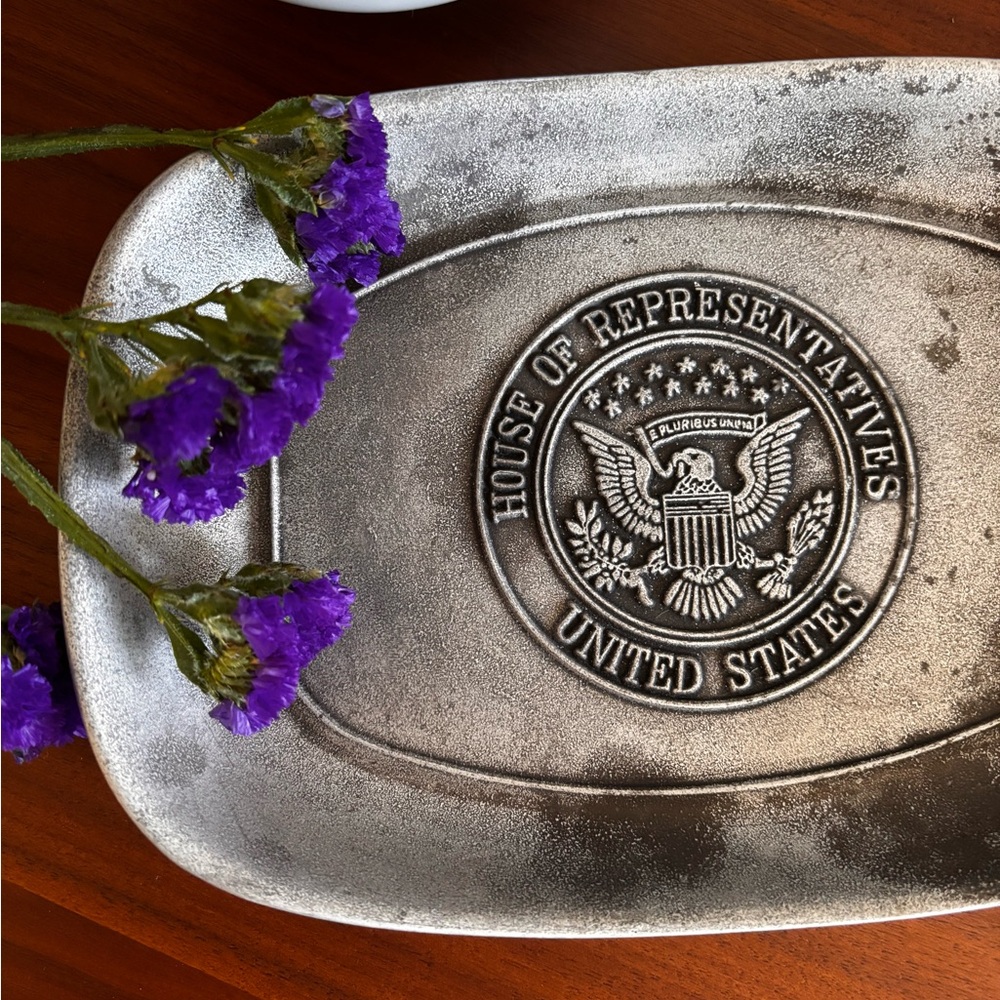 Wilton Armetale Silver Tray Americana Decorative Plate
